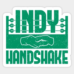 Green Indy Handshake Logo Sticker